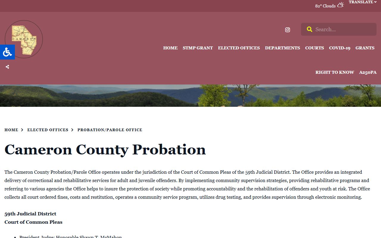 Cameron County criminal court records probation and parole office source