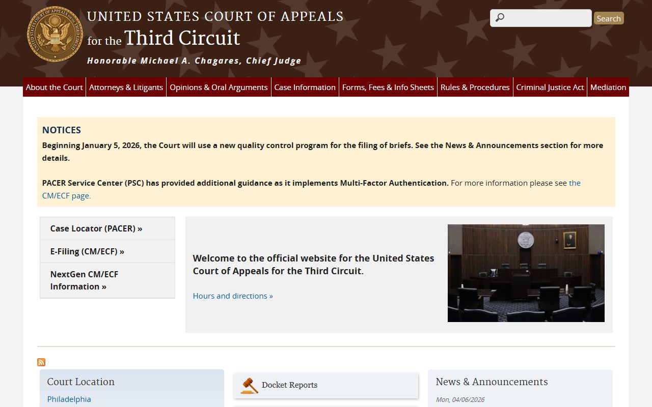 Cameron County Court of Common Pleas and federal appellate court distinction