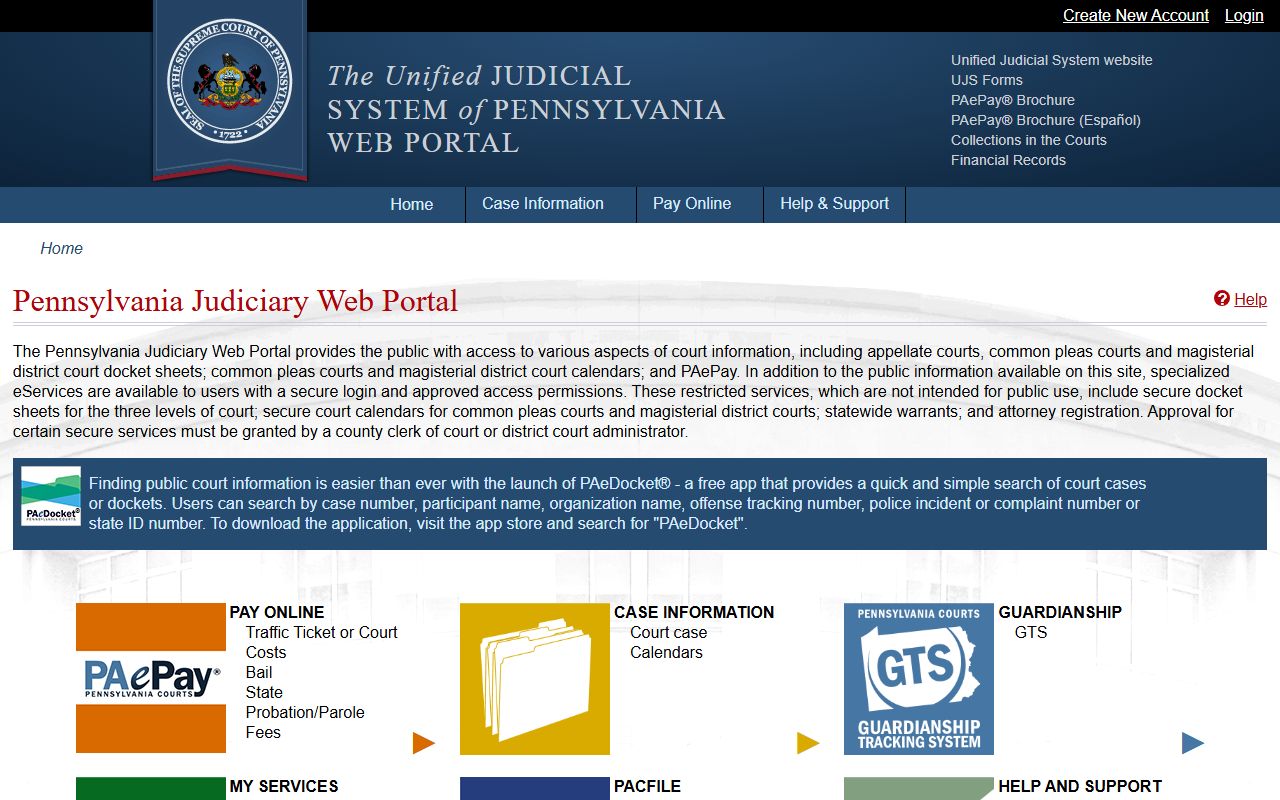 Cameron County court records UJS portal